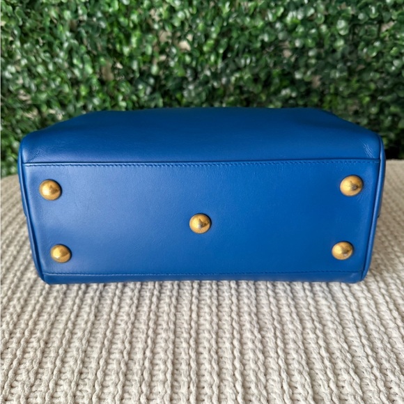 Saint Laurent Blue Leather Mini Duffle Bag Authentic - Picture 5 of 10